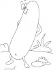 Cartoon cucumber coloring page