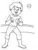 Catching position coloring page