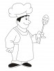 Chef wearing apron coloring pages