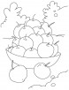 Sweet cherry coloring page