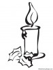 Christmas candle coloring page