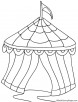 Circus tent coloring page