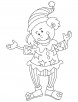 Clown a comic performer coloring page