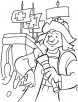 Columbus with torch coloring page