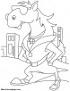 Cool horse coloring page