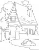 House and Building Coloring Page