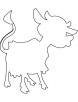 Cow outline coloring page