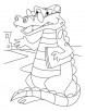 Crocodiles lecture coloring pages