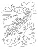 Crocodile on a run coloring pages