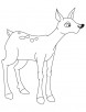 Cute fawn coloring page