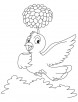Dahlia bird coloring page