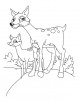 Deer and Fawn coloring page
