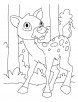 Fearful deer coloring pages