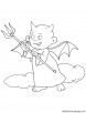 Devil in angel costume coloring page