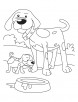 Puppy and dog coloring pages