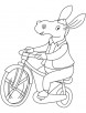 Donkey cycling coloring page