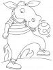 Donkey time coloring page