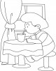 Drinking Coloring Page