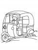 Driving auto coloring page