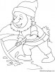 Dwarf working in the field coloring page