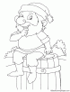 Dwarf sitting on barrel coloring page