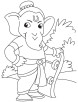 Easy ganpati sketch for kids