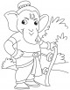 Lord Ganesha coloring page