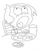 Eating Coloring Page