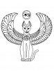 Egyptian cat tattoo coloring page