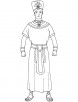 Egyptian king costume coloring page