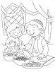 Eid al-Fitr meal Coloring Page