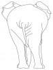 Elephant from the back coloring page