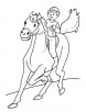 Enjoying horse riding coloring page