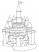 Fairytale castle coloring page