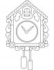 Fancy clock coloring page