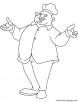 Fat chef coloring page