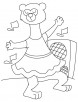 Ferret dancing coloring page