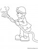 Fire man coloring page