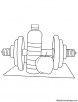 Fitness objects coloring page