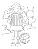 Football player coloring page