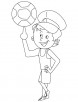 Football on finger tips coloring page
