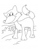 A happy cunning fox coloring page