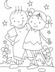 Each friend represents a world in us coloring page