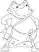 Frog gear for war coloring pages