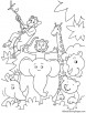 Fun in jungle coloring page