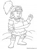 Funny knight coloring sheet