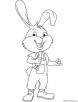 Funny rabbit coloring page
