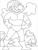 Come, test your strength says the tarzan giant coloring pages