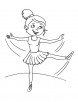 Girl ballerina coloring page