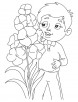 Gladiolus blooming coloring page